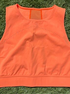 Lululemon Neon orange Athletic Crop Top